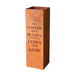 Ferrum Metall-Säule Gedicht Garten Bepflanzbar, 30 X 30 X 100 Cm, Rost