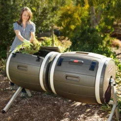 Lifetime Trommelkomposter 380 L, Ca. B165/H109/T79 Cm -Angebote Biohort Store 2024354 WE MO 001 TrommelkompostBraun380L