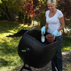 Lifetime Trommelkomposter 189 L, Ca. B77/H112/T75 Cm -Angebote Biohort Store 2024388 WE MO 004 TrommelkompostSchw186L