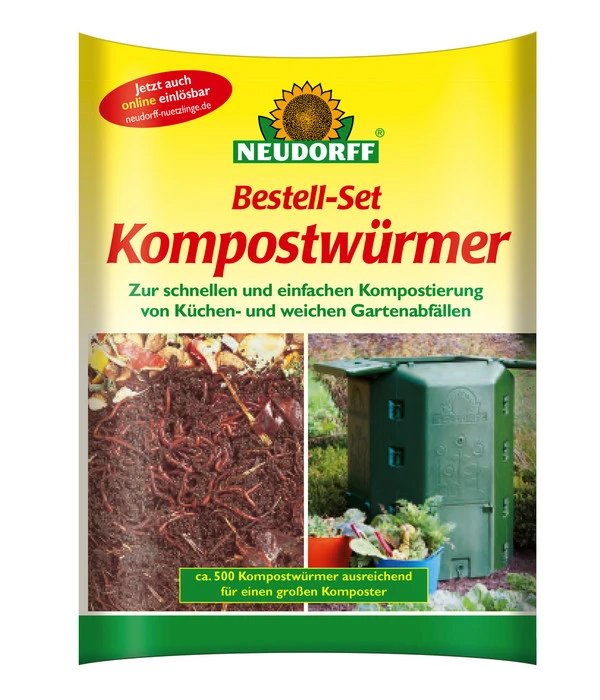 Neudorff Bestell-Set Kompostwürmer 3 Neudorff Bestell-Set Kompostwürmer