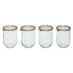 Dehner WECK® Tulpenglas, 1000 Ml, Inkl. Einkochringe & Klammern, 4er-Set -Angebote Biohort Store 206961 BildD 001 WeckglasWeckglas1LTulpe4St