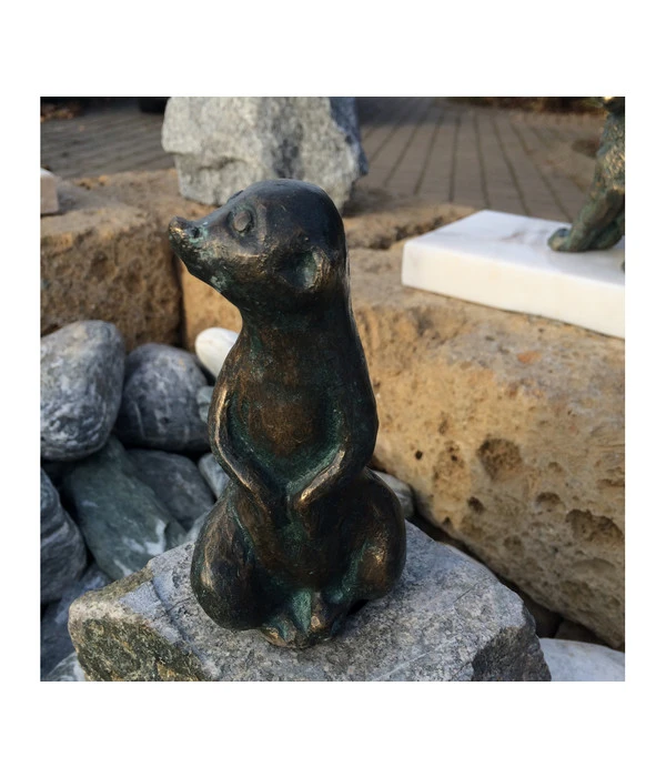 Rottenecker Bronze-Erdmännchen Mittel, Wasserspeiend 4 Rottenecker Bronze-Erdmännchen Mittel, Wasserspeiend – Bild 2