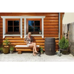 GARANTIA Barrica Regenfass, Braun -Angebote Biohort Store 2469567 WE MO 001 BarricaRegenfass260Lbraun
