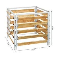 Bellissa Kompostersilo Metall/Holz, Ca. B100/H100/T100 Cm -Angebote Biohort Store 2744324 WE BG 001 BellissaKompostersilo