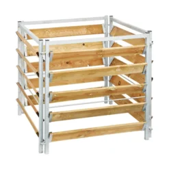 Bellissa Kompostersilo Metall/Holz, Ca. B100/H100/T100 Cm