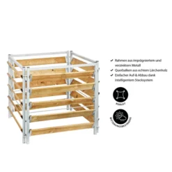 Bellissa Kompostersilo Metall/Holz, Ca. B100/H100/T100 Cm -Angebote Biohort Store 2744324 WE IG 001 BellissaKompostersiloMetallHolz
