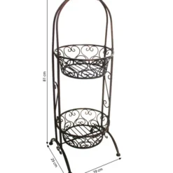 Dehner Metall-Etagere, Ca.Ø28,5/H81 Cm -Angebote Biohort Store 3213287 WE BG 001 MetallEtagereMitZweiKoerpenGartendekoInnendekoration