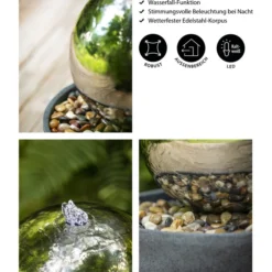 Dehner Edelstahl-Gartenbrunnen Globe, Ca. Ø32/H52 Cm -Angebote Biohort Store 3257623 WE IG 001 DehnerEdelstahlGartenbrunnenGlobe