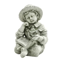 Denscho Stein-Junge Im Schneidersitz, 31 X 30 X 43 Cm