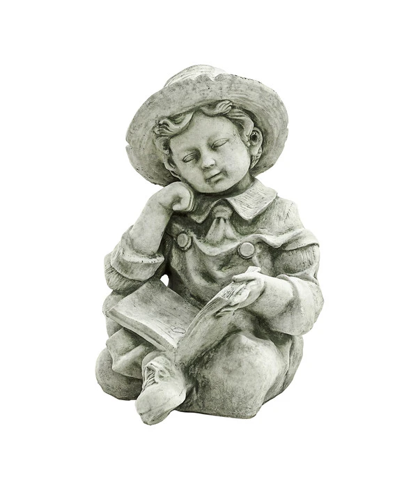 Denscho Stein-Junge Im Schneidersitz, 31 X 30 X 43 Cm 3 Denscho Stein-Junge Im Schneidersitz, 31 X 30 X 43 Cm