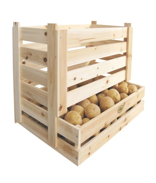 Habau Kartoffel Und Obstkiste, Ca. B58/H42/T38 Cm 3 Habau Kartoffel Und Obstkiste, Ca. B58/H42/T38 Cm