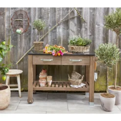 Dehner Premium Holz-Pflanztisch Windsor, Ca. B110/H84/T55 Cm -Angebote Biohort Store 4054797 WE MO 002 DehnerPflanztischWindsor