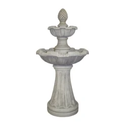 Fantasieco Stein-Gartenbrunnen Pisa, Ø 72 X 142 Cm