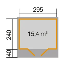 Weka Gartenhaus 179 Gr. 3, Ca. B354/H224/T311 Cm -Angebote Biohort Store 4080172 WE DE 001 WekaGartenhaus179Groesse3Grau