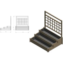 Dobar Hochbeet Peru Mit Rankspalier, Ca. B110/H115/T88 Cm -Angebote Biohort Store 4155016 WE DE 003 DobarPflanzkastenHochbeetPerumitRankspalier