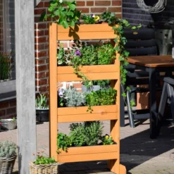 Dobar Vertikalbeet Mit 4 Pflanzkästen, Ca. B55/H125/T40 Cm -Angebote Biohort Store 4155164 WE MO 002 DobarVertikalbeetMit4Pflanzkaesten