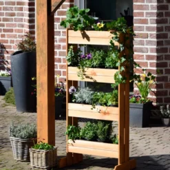 Dobar Vertikalbeet Mit 4 Pflanzkästen, Ca. B55/H125/T40 Cm -Angebote Biohort Store 4155164 WE MO 003 DobarVertikalbeetMit4Pflanzkaesten