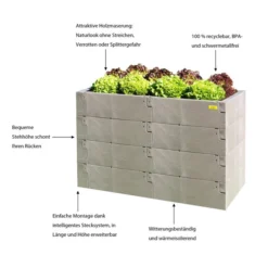 Juwel Hochbeet Timber 4-reihig, Ca. B130/H80/T60 Cm -Angebote Biohort Store 4268421 WE IG 001 HochbeetTimber4ReihigNEU