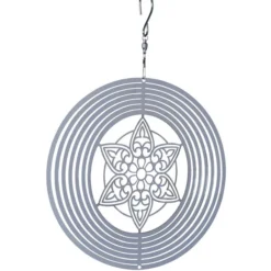 NATURE'S MELODY Windspiel Cosmo Mandala, Ø 20 X 29,3 Cm, Silber