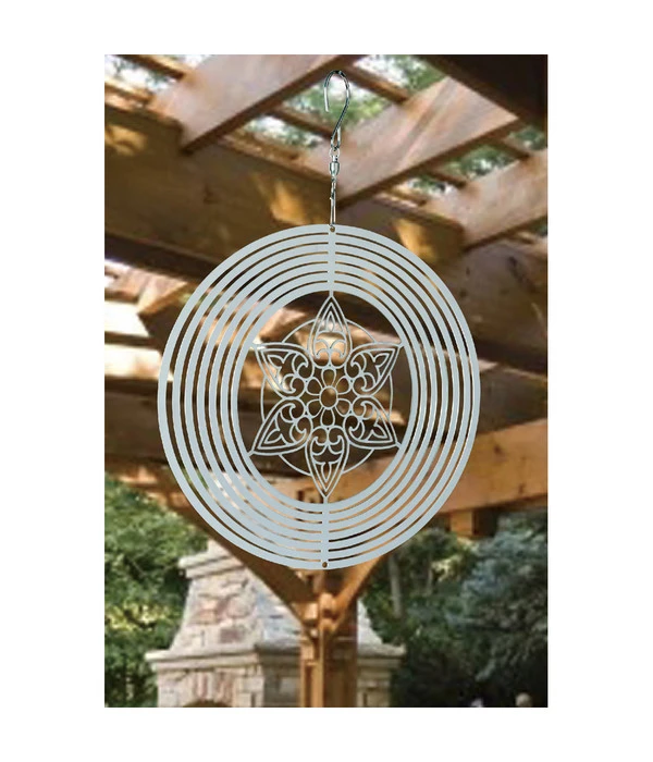 NATURE'S MELODY Windspiel Cosmo Mandala, Ø 20 X 29,3 Cm, Silber 4 NATURE'S MELODY Windspiel Cosmo Mandala, Ø 20 X 29,3 Cm, Silber – Bild 2