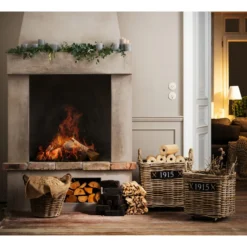 Van Der Leeden Rattan-Holzkorb, Quadratisch, Grau-braun -Angebote Biohort Store 4348553 4348306 WE MO 001 RattanHolzkorb