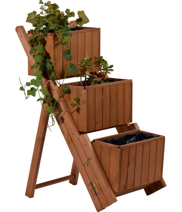 Dobar Holz-Pflanztreppe Klappbar, Ca. B41/H85/T55 Cm 9 Dobar Holz-Pflanztreppe Klappbar, Ca. B41/H85/T55 Cm – Bild 7