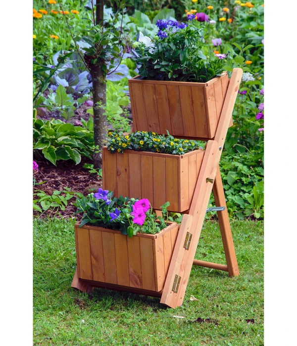 Dobar Holz-Pflanztreppe Klappbar, Ca. B41/H85/T55 Cm 4 Dobar Holz-Pflanztreppe Klappbar, Ca. B41/H85/T55 Cm – Bild 2