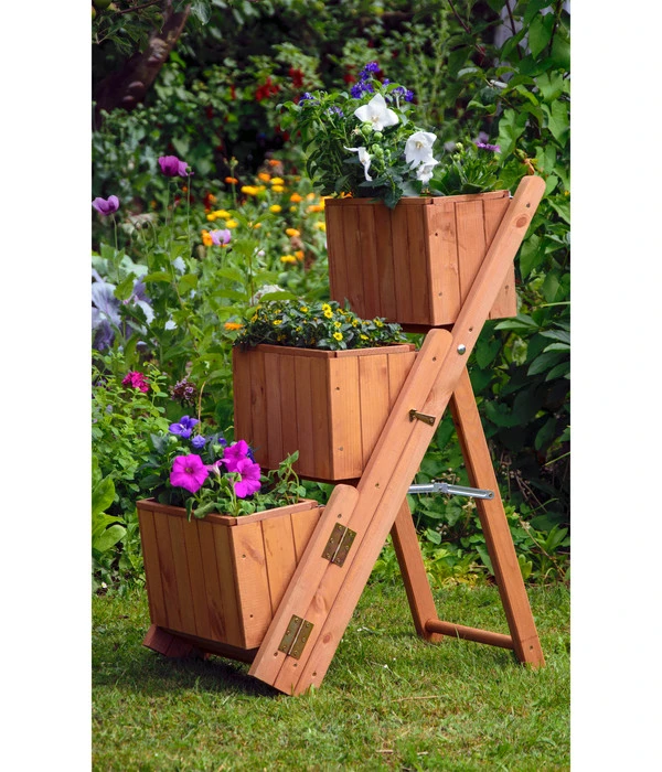 Dobar Holz-Pflanztreppe Klappbar, Ca. B41/H85/T55 Cm 6 Dobar Holz-Pflanztreppe Klappbar, Ca. B41/H85/T55 Cm – Bild 4