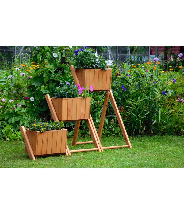 Dobar Holz-Pflanztreppe Klappbar, Ca. B41/H85/T55 Cm 7 Dobar Holz-Pflanztreppe Klappbar, Ca. B41/H85/T55 Cm – Bild 5