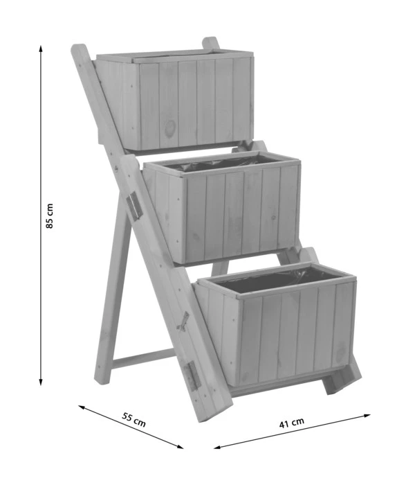 Dobar Holz-Pflanztreppe Klappbar, Ca. B41/H85/T55 Cm 8 Dobar Holz-Pflanztreppe Klappbar, Ca. B41/H85/T55 Cm – Bild 6