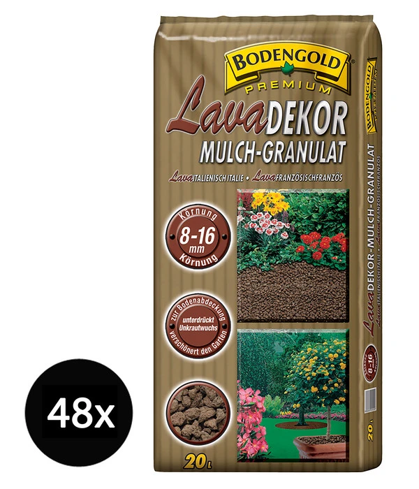Ziegler Bodengold Lavadekor Mulch-Granulat, 48 X 20 Liter 3 Ziegler Bodengold Lavadekor Mulch-Granulat, 48 X 20 Liter