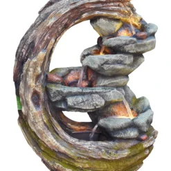 Granimex Polystone-Gartenbrunnen Luna, Ca. B45/H60/T20 Cm