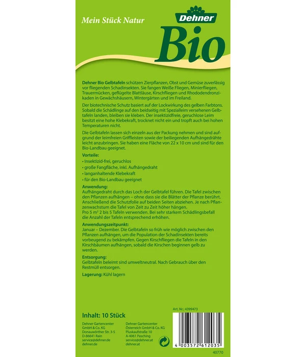 Dehner Bio Gelbtafeln, 10er-Set 4 Dehner Bio Gelbtafeln, 10er-Set – Bild 2