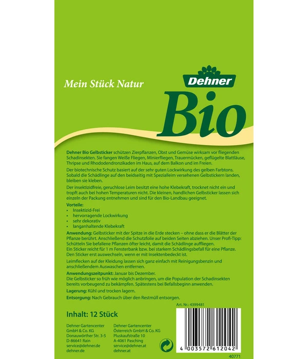 Dehner Bio Gelbsticker, 12er-Set 4 Dehner Bio Gelbsticker, 12er-Set – Bild 2