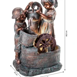 Dehner Polyresin-Gartenbrunnen Lea Und Leon, Ca. B45/H68,5/T35 Cm -Angebote Biohort Store 4447587 WE BG 001 DehnerPolyresinGartenbrunnenLeaundLeon
