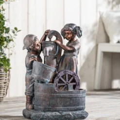 Dehner Polyresin-Gartenbrunnen Lea Und Leon, Ca. B45/H68,5/T35 Cm -Angebote Biohort Store 4447587 WE MO 001 DehnerPolyresinGartenbrunnenLeaundLeonNEU