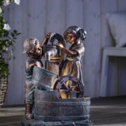 Dehner Polyresin-Gartenbrunnen Lea Und Leon, Ca. B45/H68,5/T35 Cm -Angebote Biohort Store 4447587 WE MO 002 DehnerPolyresinGartenbrunnenLeaundLeonNEU