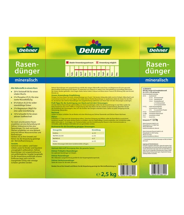 Dehner Rasendünger Mit Langzeitwirkung 4 Dehner Rasendünger Mit Langzeitwirkung – Bild 2
