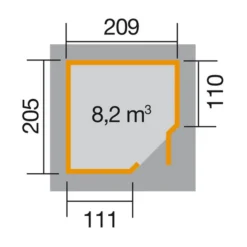 Weka Gartenhaus 229 Gr.1, Ca. B244/H217/T244 Cm -Angebote Biohort Store 5339833 WE DE 001 WekaEckGartenhausQuinta1
