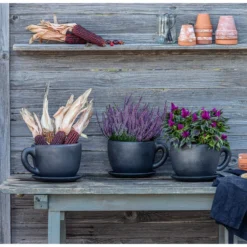 Dehner Keramik-Pflanztasse, Rund, Dunkelgrau, Ca. Ø32 Cm 5 Dehner Keramik-Pflanztasse, Rund, Dunkelgrau, Ca. Ø32 Cm -Angebote Biohort Store 5484506 WE MO 001 DehnerKeramikPflanztasseAnthrazit