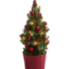 Geschmückter Weihnachtsbaum Antik, Mit Lichterkette, Ca. H50 Cm -Angebote Biohort Store 6201958 WE FS 001 WeihnachtsbaeumchenAntikrot18cmLED