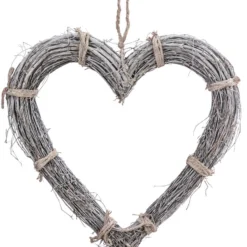 Dehner Türkranz Herz, Weiß, Ca. Ø38 Cm