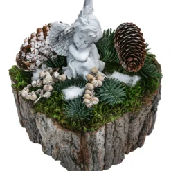 Grabgesteck Elias, Herzförmig, Weiß, Ca. B20/H20/T20 Cm