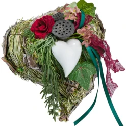 Grabgesteck Bristol, Herzförmig, Ca. B17/H12/T21 Cm