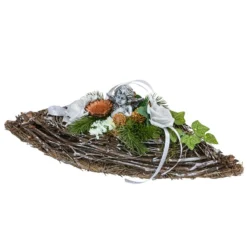 Grabgesteck Bristol, Oval, Weiß, Ca. B40/H14/T14 Cm