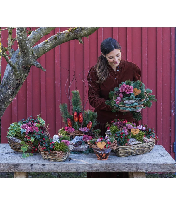 Grabgesteck In Liebe, Herzförmig, Ca. B30/H20/T25 Cm 4 Grabgesteck In Liebe, Herzförmig, Ca. B30/H20/T25 Cm – Bild 2