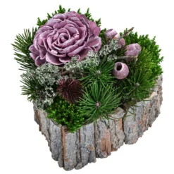 Grabgesteck Unvergessen, Herzförmig, Ca. B25/H25/T25 Cm