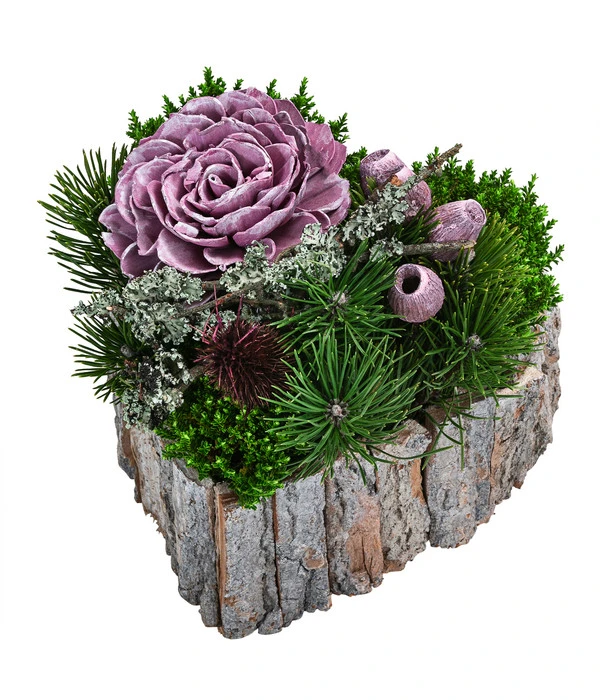 Grabgesteck Unvergessen, Herzförmig, Ca. B25/H25/T25 Cm 3 Grabgesteck Unvergessen, Herzförmig, Ca. B25/H25/T25 Cm