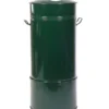 RENNER Metall-Regentonne Inkl. Gelochtem Deckel Und Sockel, 150 L, Dunkelgrün