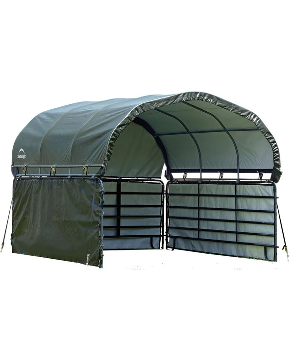 Shelter Logic Erweiterung Für Pferdestallüberdachung, Ca. B370/H170/T370 Cm 3 Shelter Logic Erweiterung Für Pferdestallüberdachung, Ca. B370/H170/T370 Cm